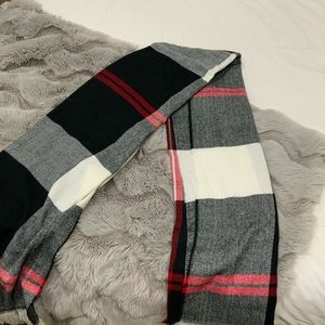 Black plaid scarf